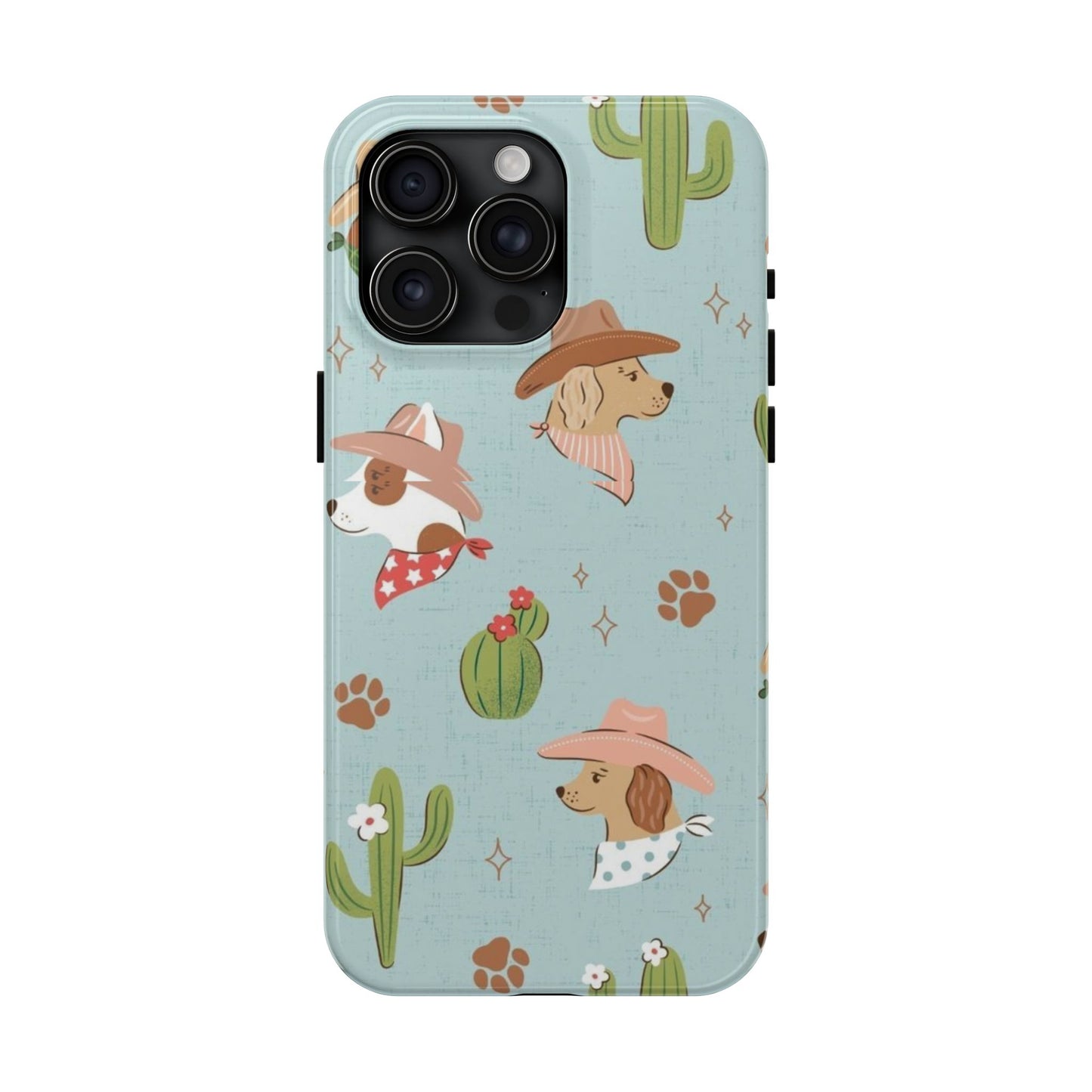 Ruff Cowboy Pattern Tough Phone Case