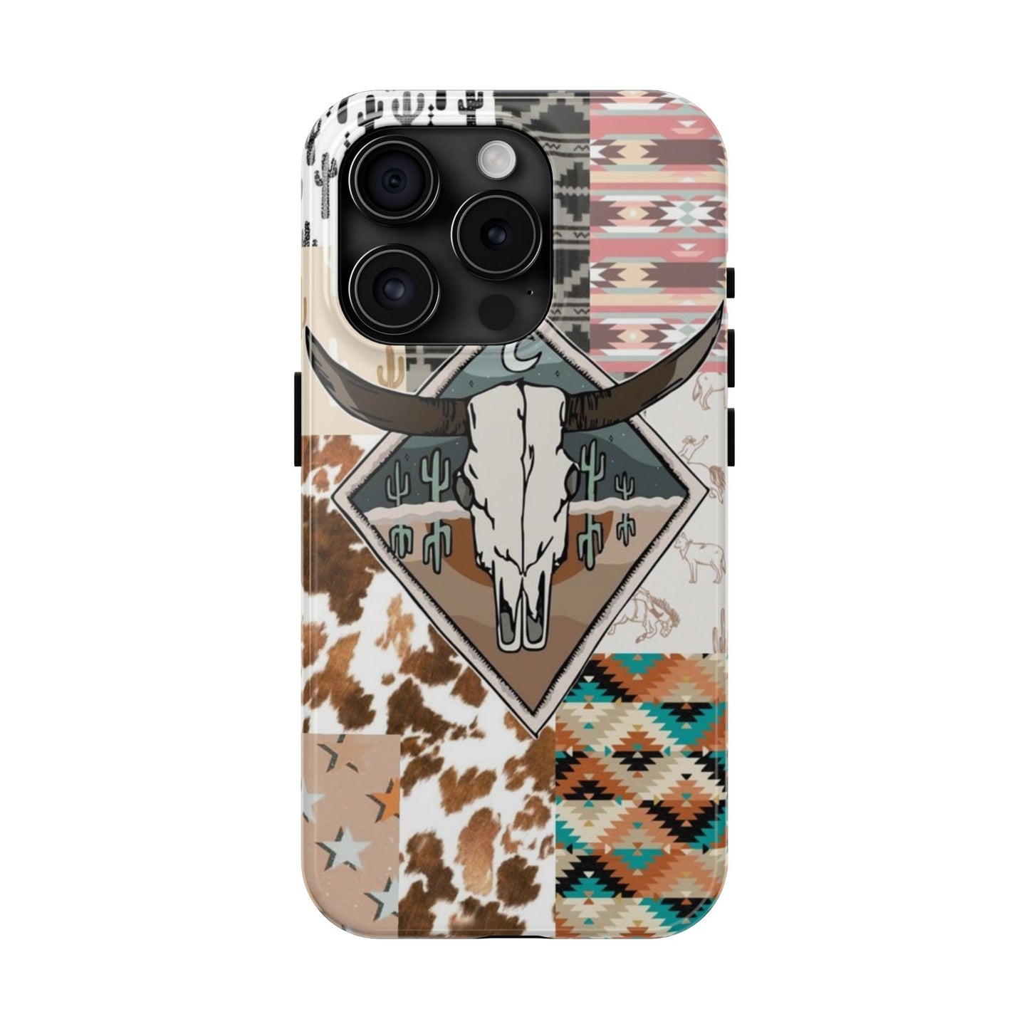 Western Patchwork Tough Phone Cases