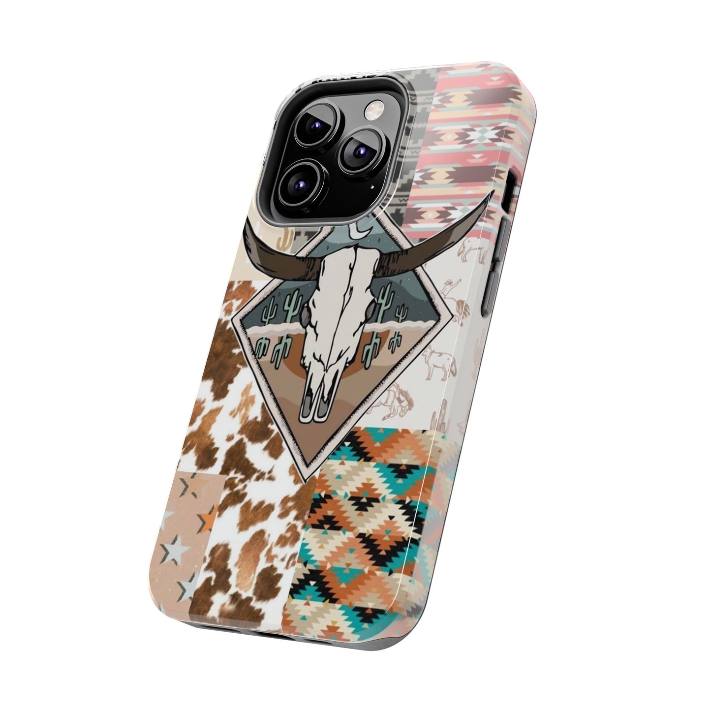 Western Patchwork Tough Phone Cases