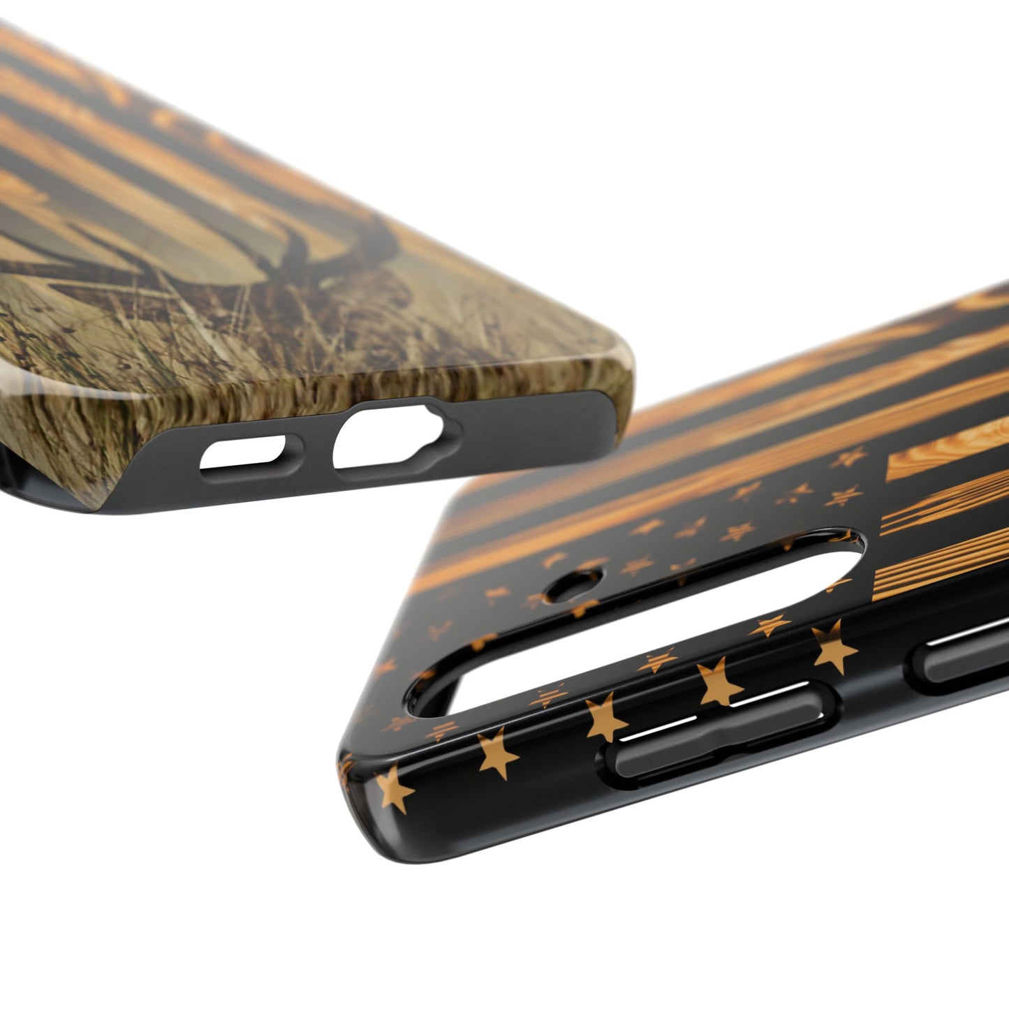 Phone Case - Woodgrain Deer Flag Design