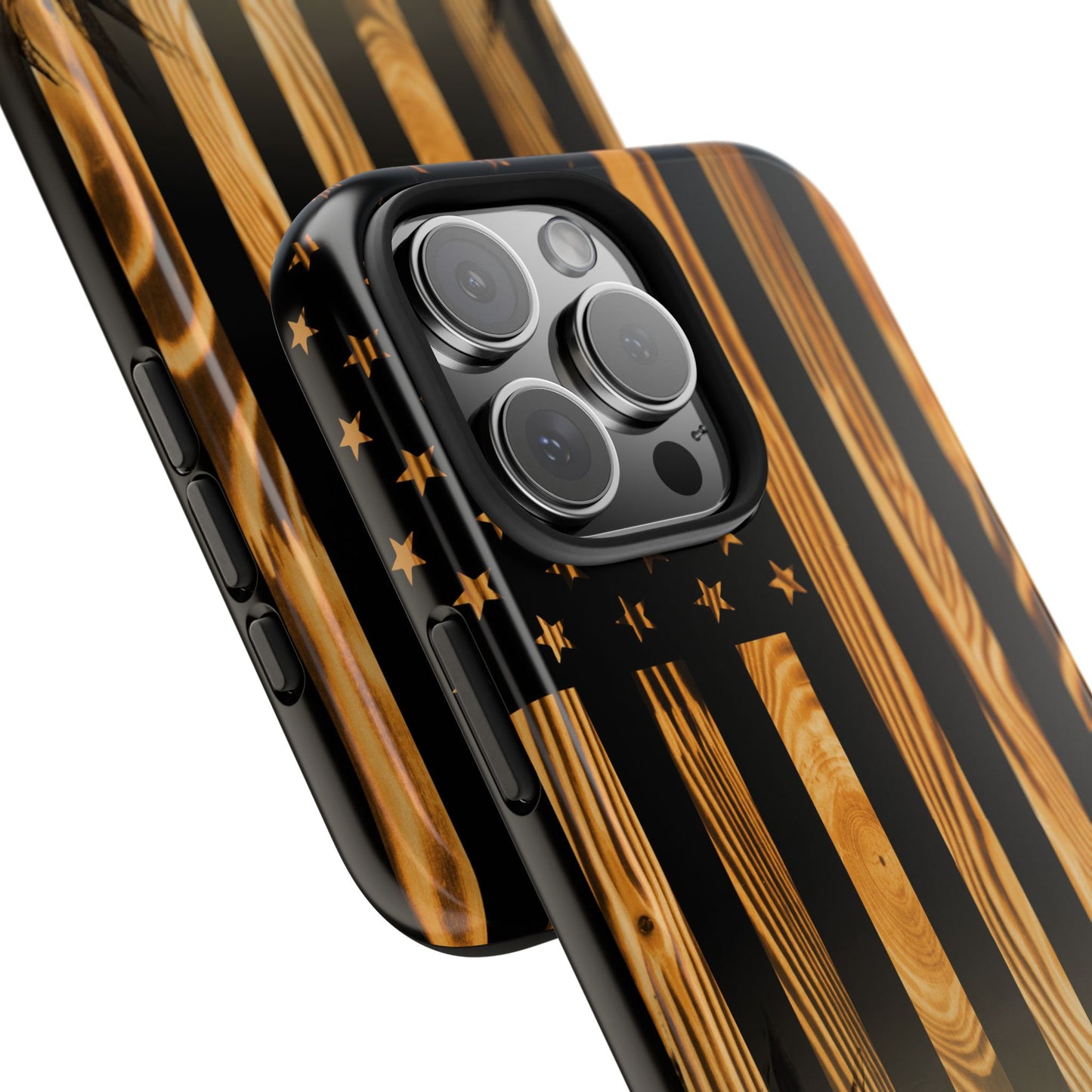 Phone Case - Woodgrain Deer Flag Design