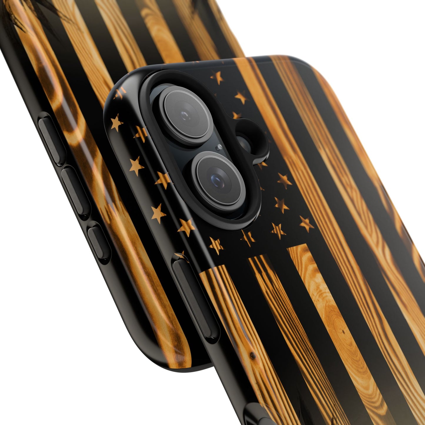 Phone Case - Woodgrain Deer Flag Design