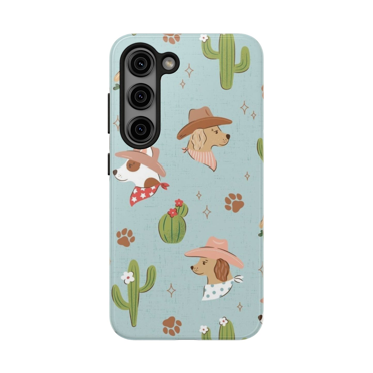 Ruff Cowboy Pattern Tough Phone Case