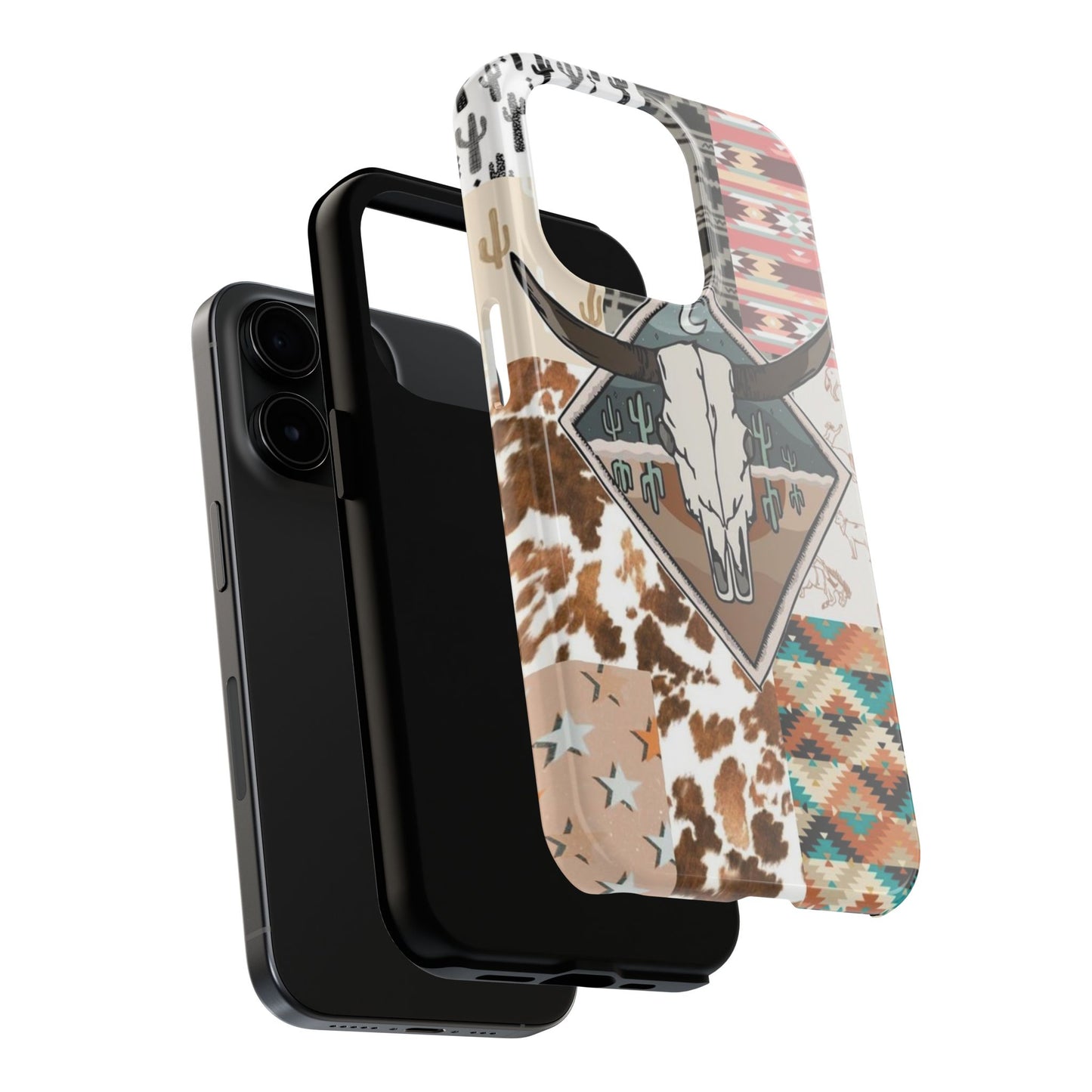 Western Patchwork Tough Phone Cases