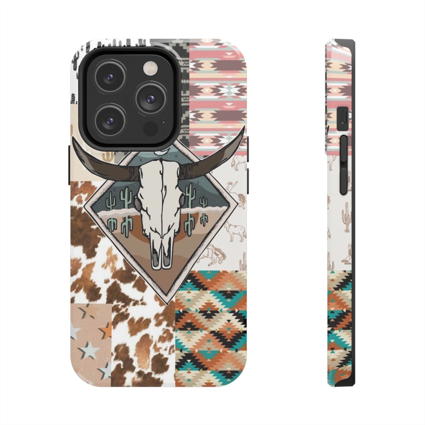 Western Patchwork Tough Phone Cases