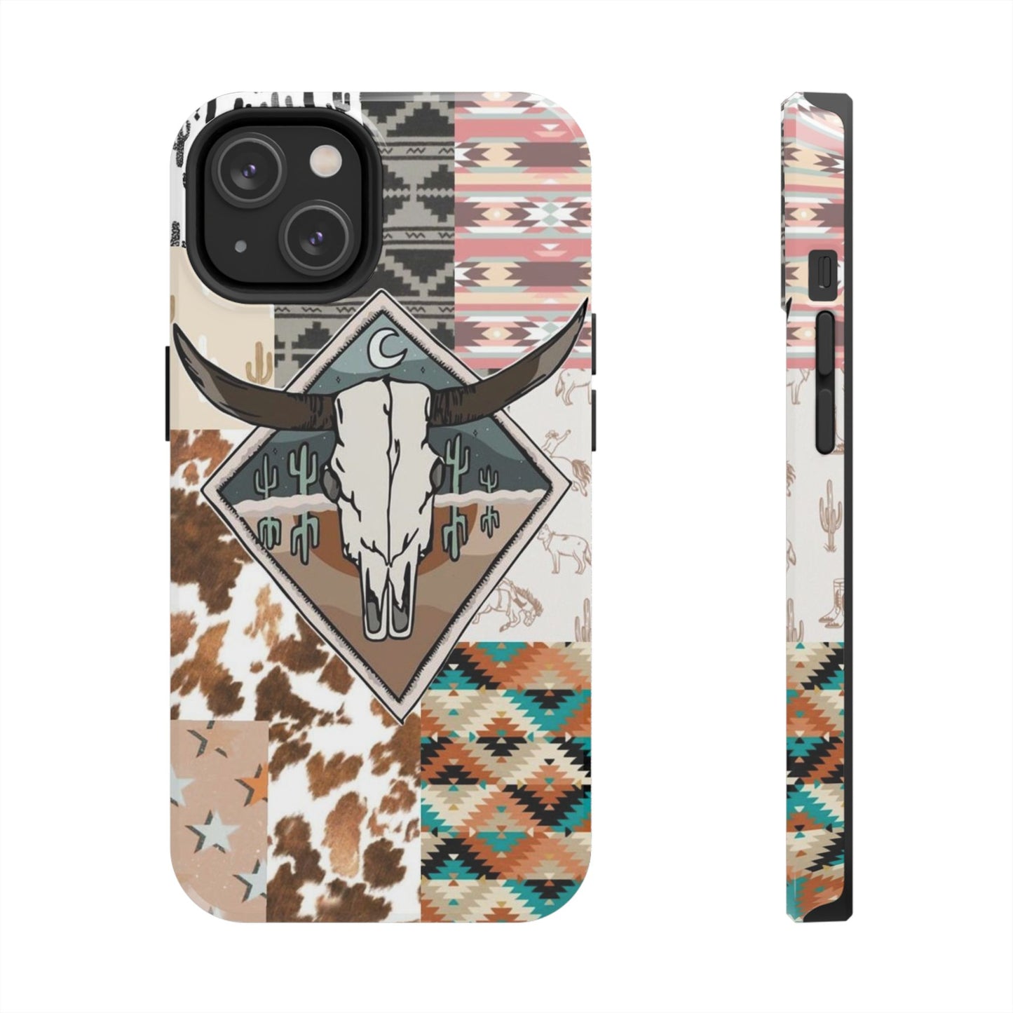 Western Patchwork Tough Phone Cases