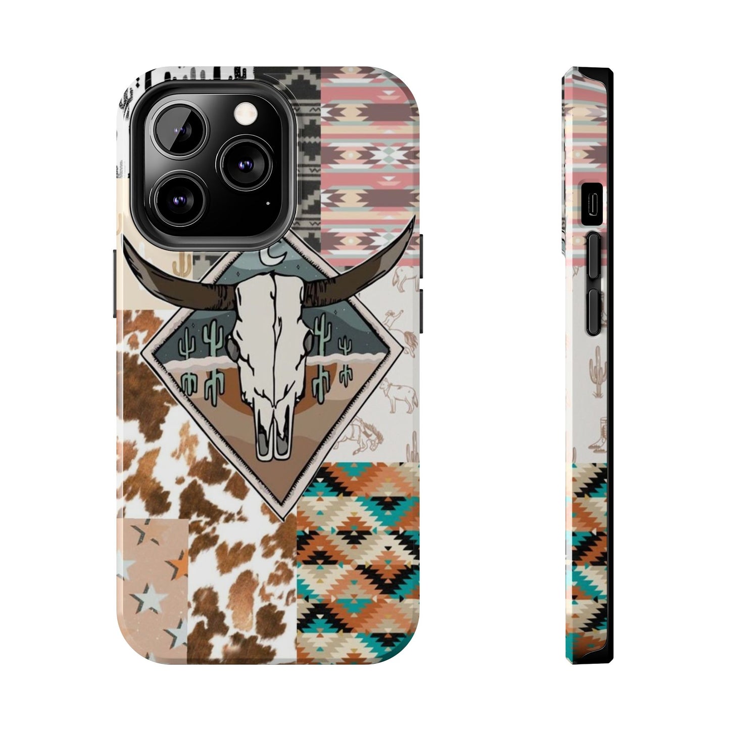 Western Patchwork Tough Phone Cases