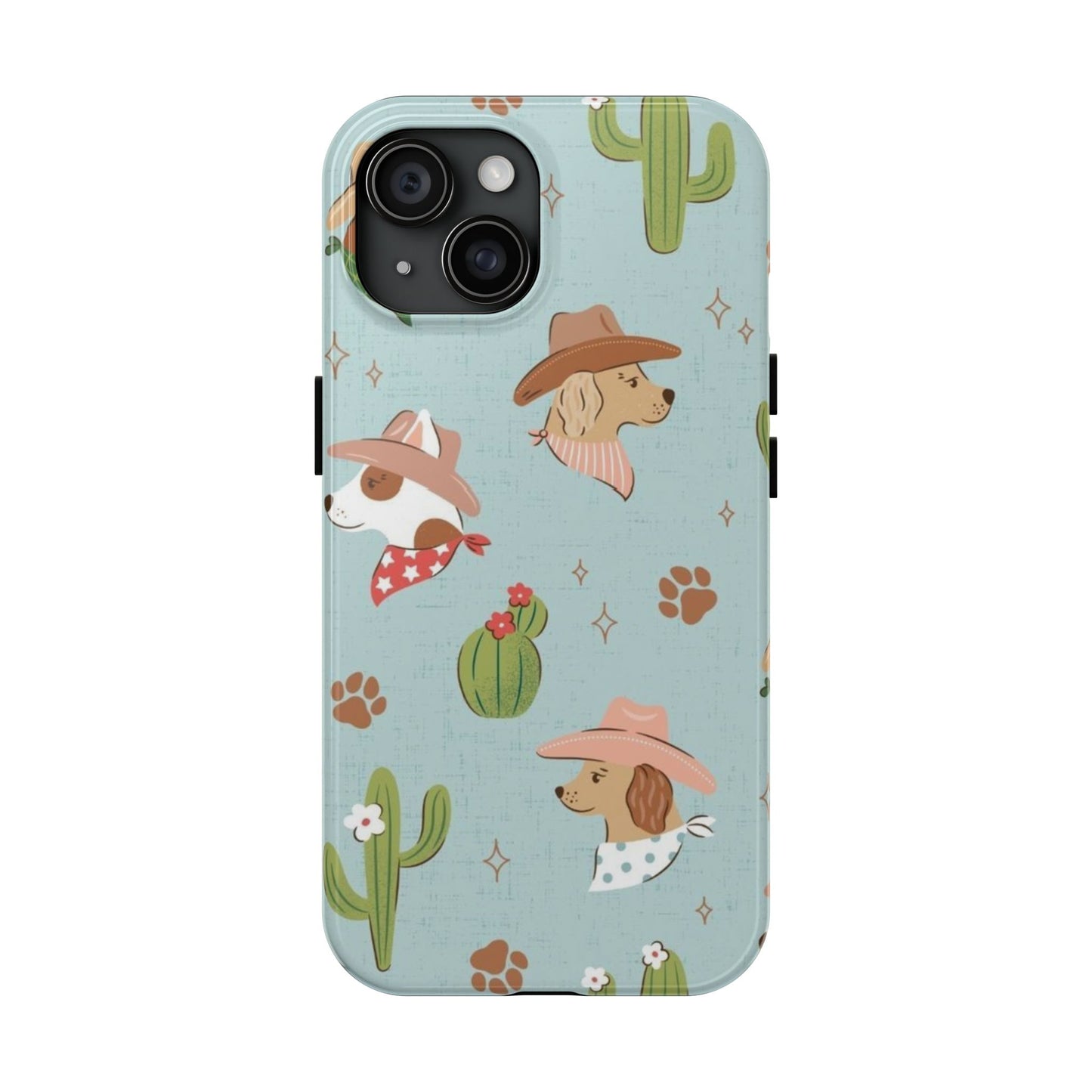 Ruff Cowboy Pattern Tough Phone Case