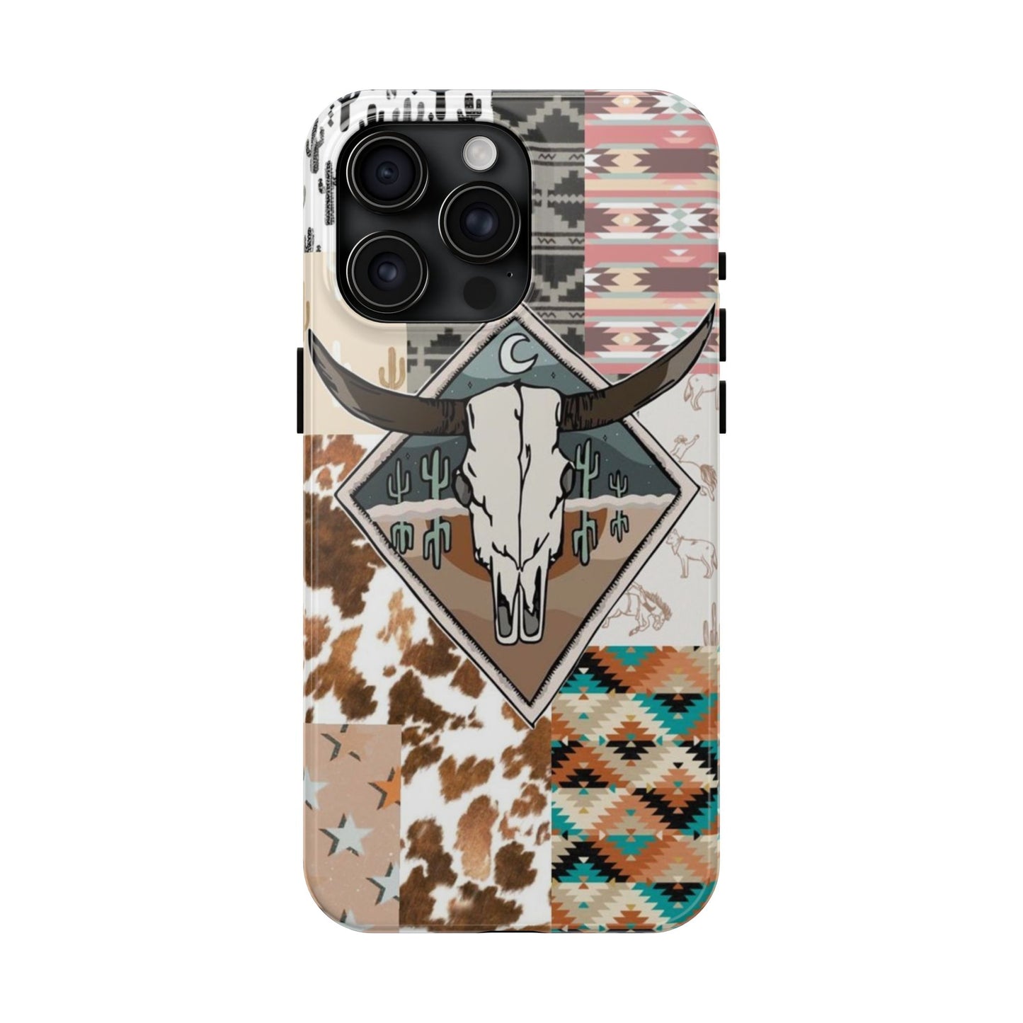 Western Patchwork Tough Phone Cases