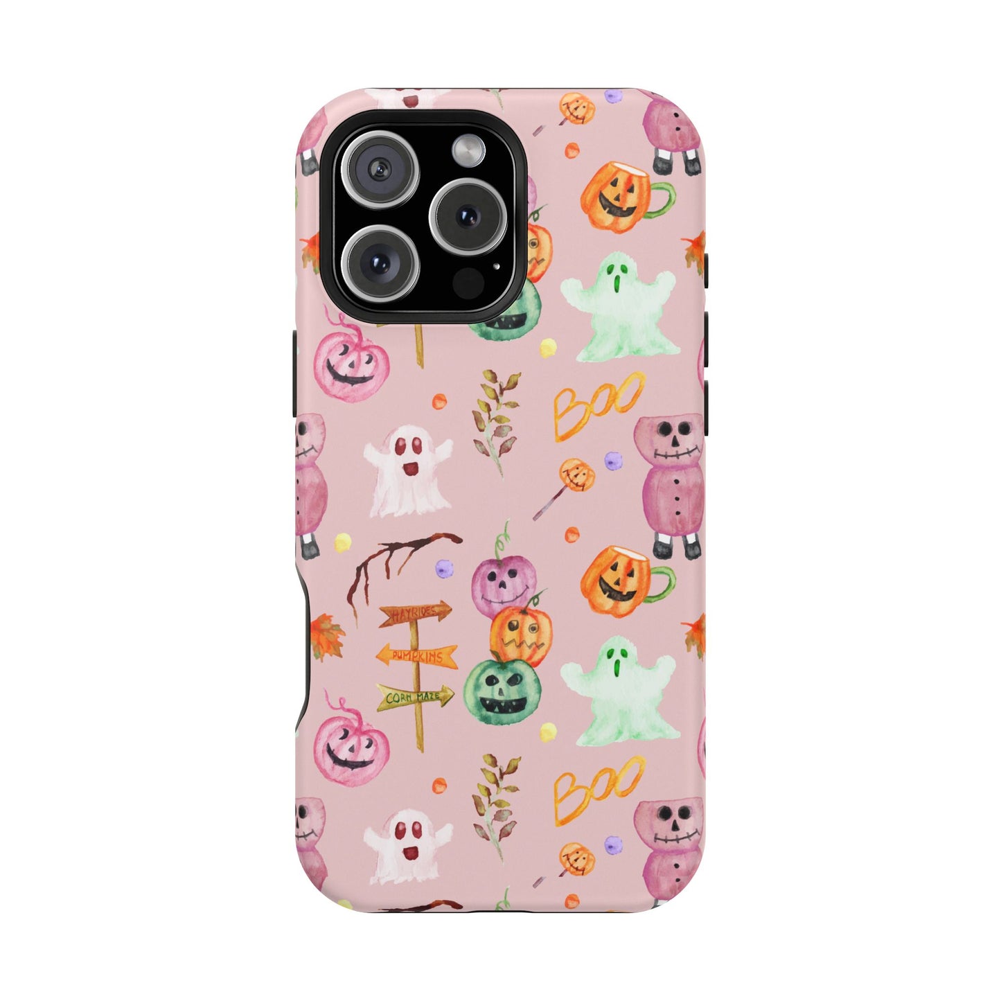 Pinky Boo iPhone 16 Impact-Resistant Cases