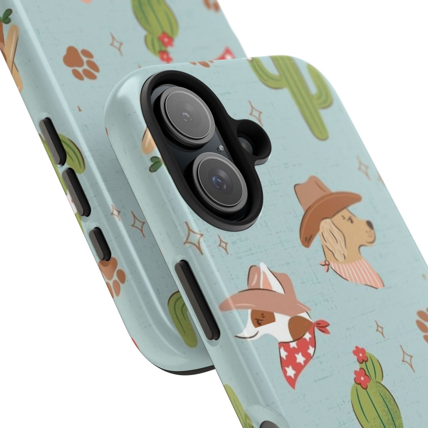 Ruff Cowboy Pattern Tough Phone Case