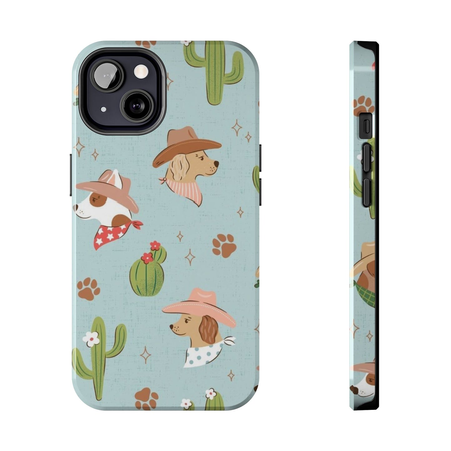 Ruff Cowboy Pattern Tough Phone Case