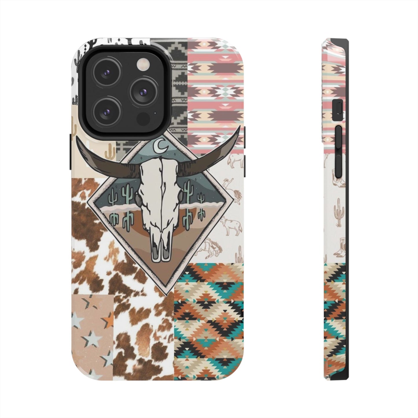 Western Patchwork Tough Phone Cases