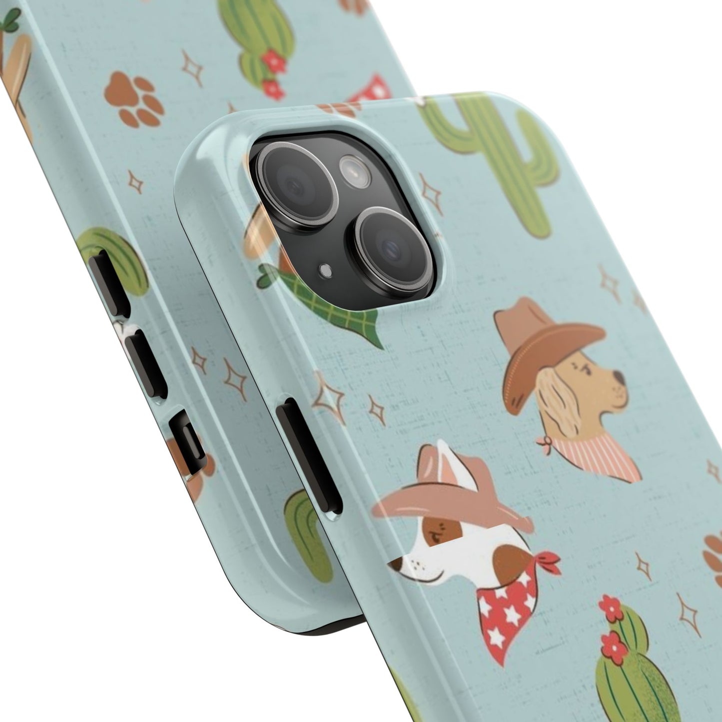 Ruff Cowboy Pattern Tough Phone Case