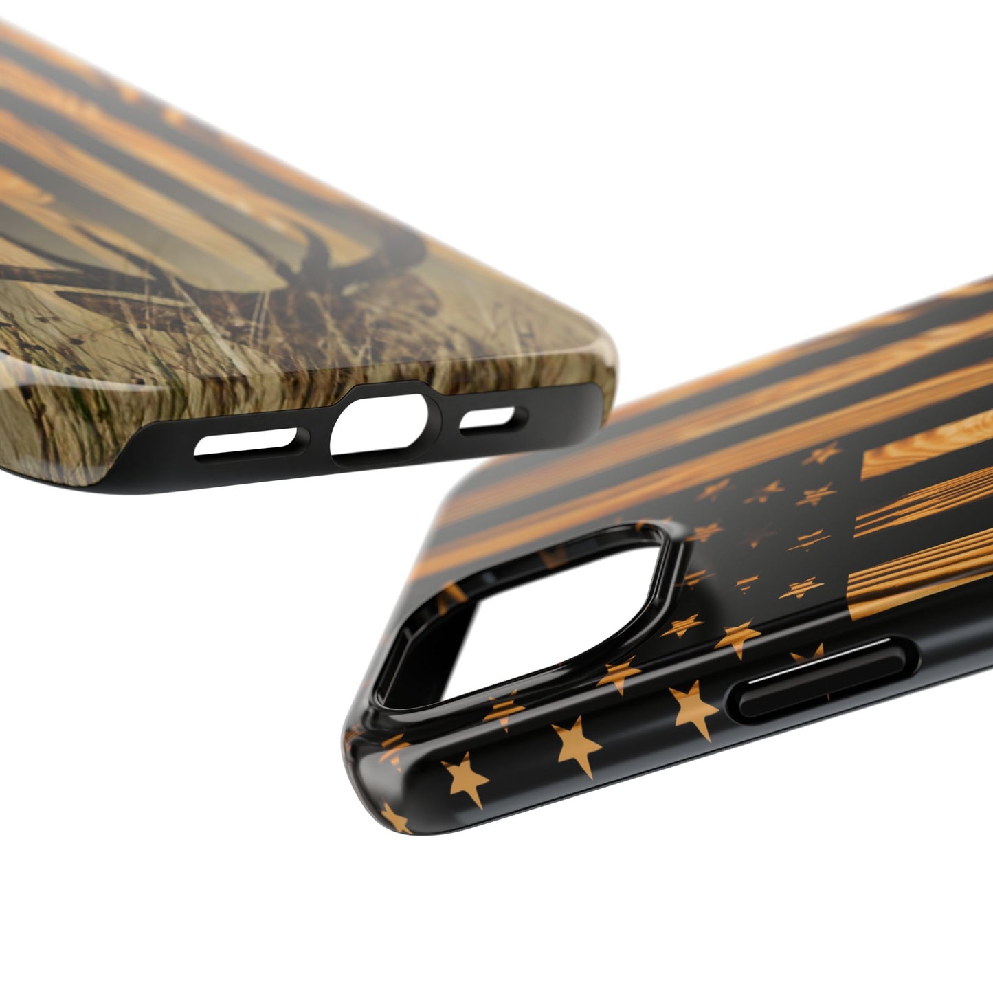 Phone Case - Woodgrain Deer Flag Design