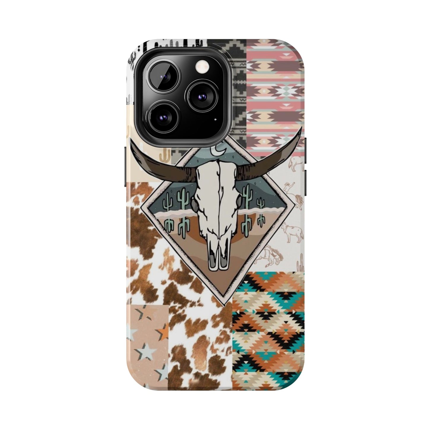 Western Patchwork Tough Phone Cases