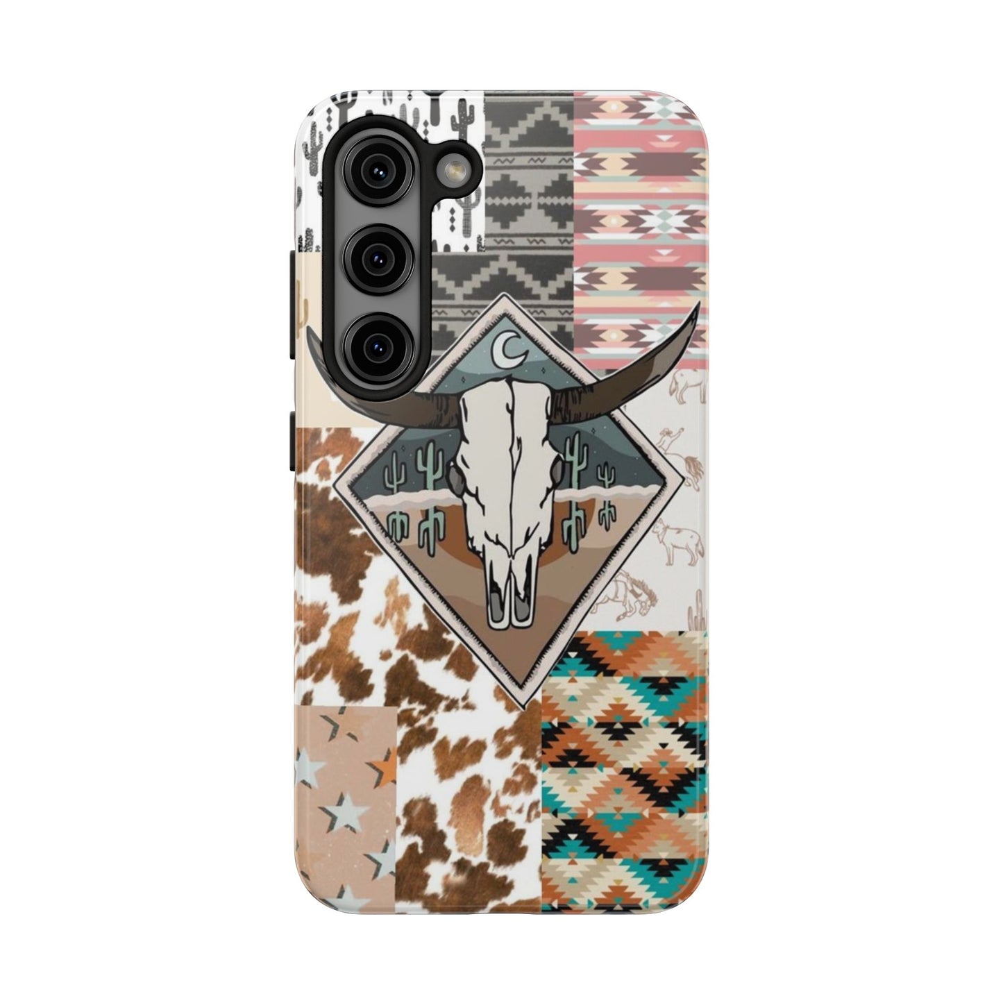 Western Patchwork Tough Phone Cases