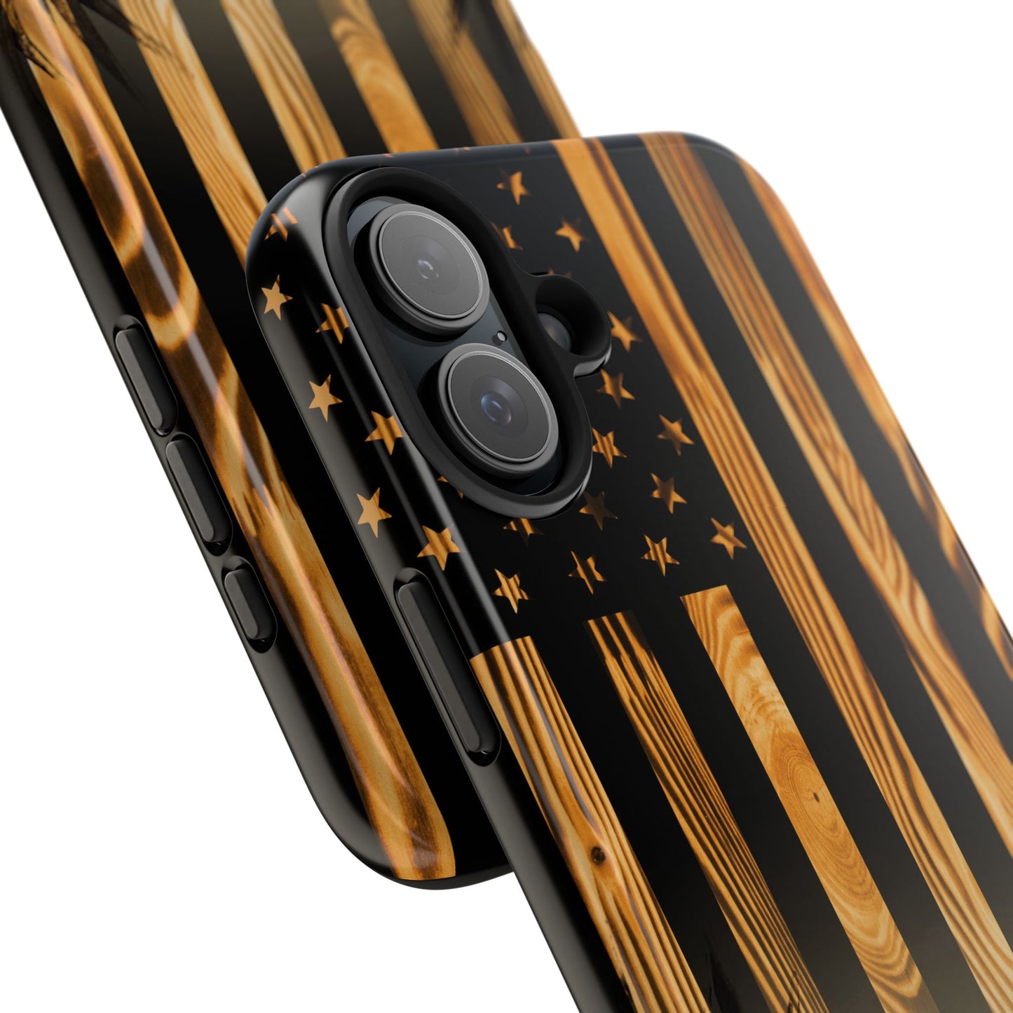 Phone Case - Woodgrain Deer Flag Design