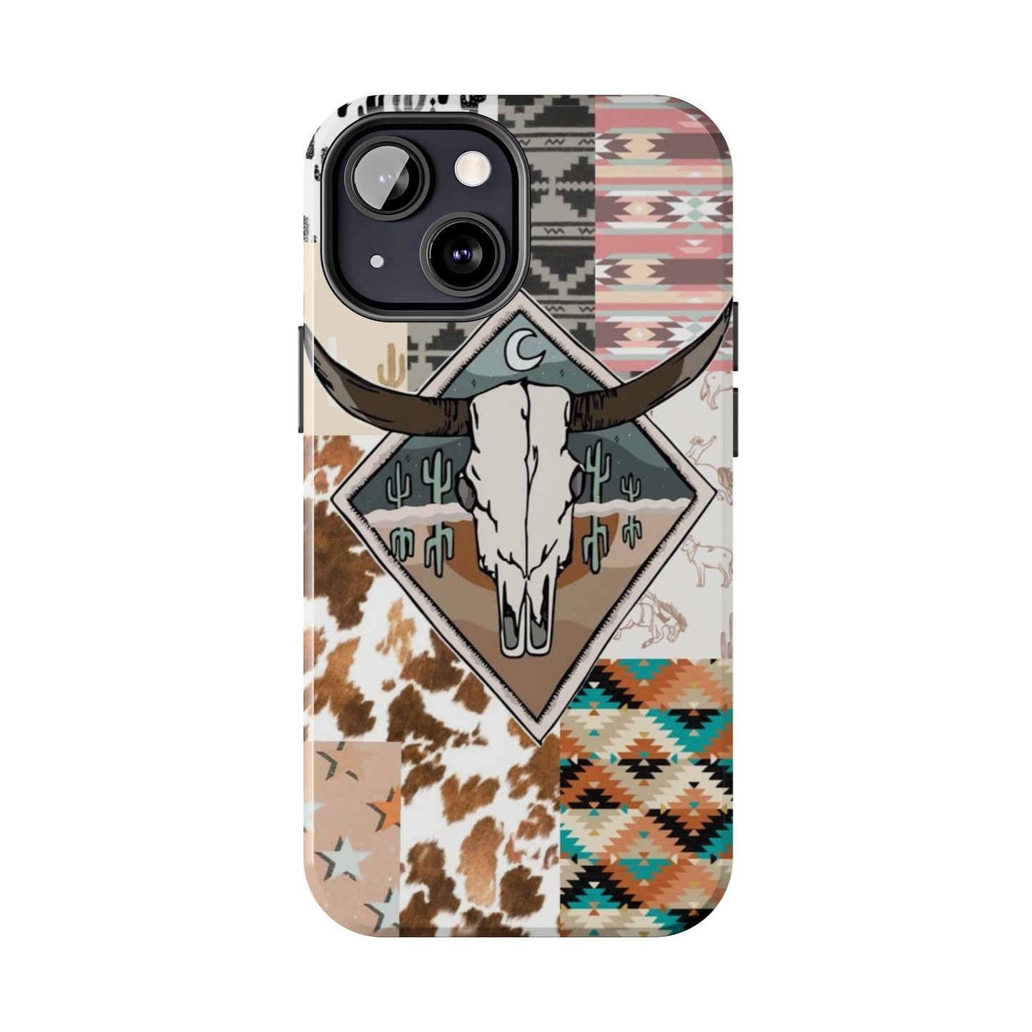 Western Patchwork Tough Phone Cases