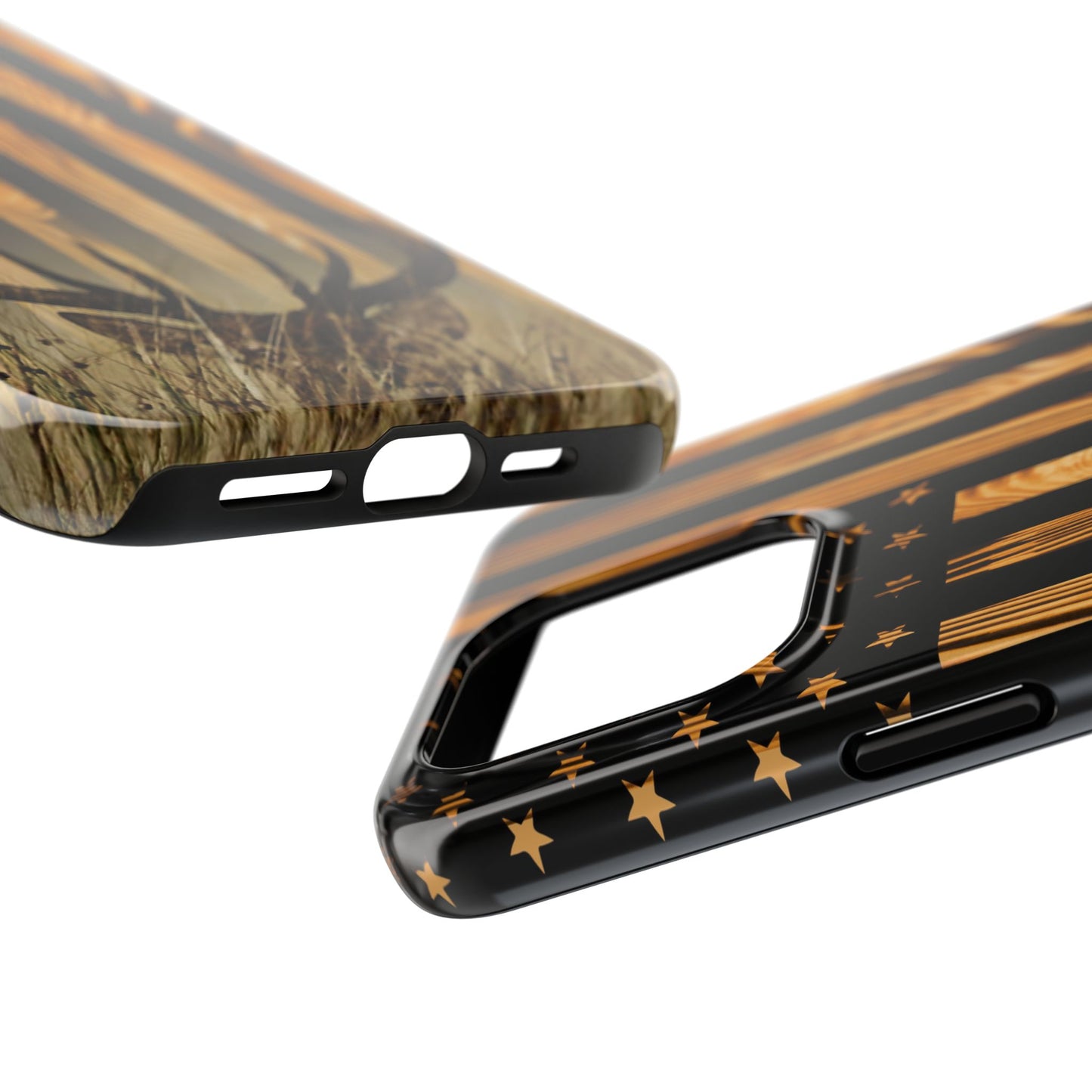 Phone Case - Woodgrain Deer Flag Design