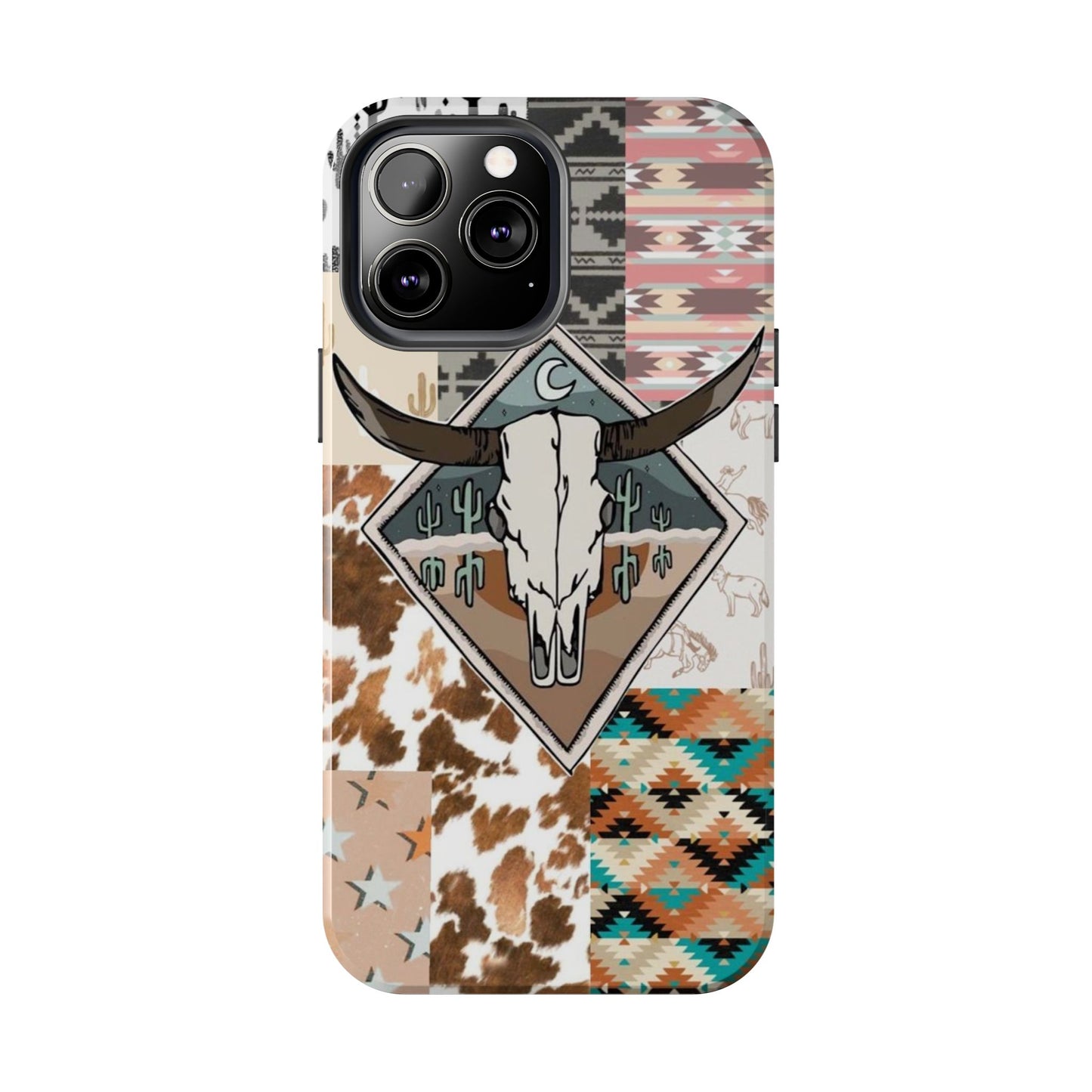 Western Patchwork Tough Phone Cases