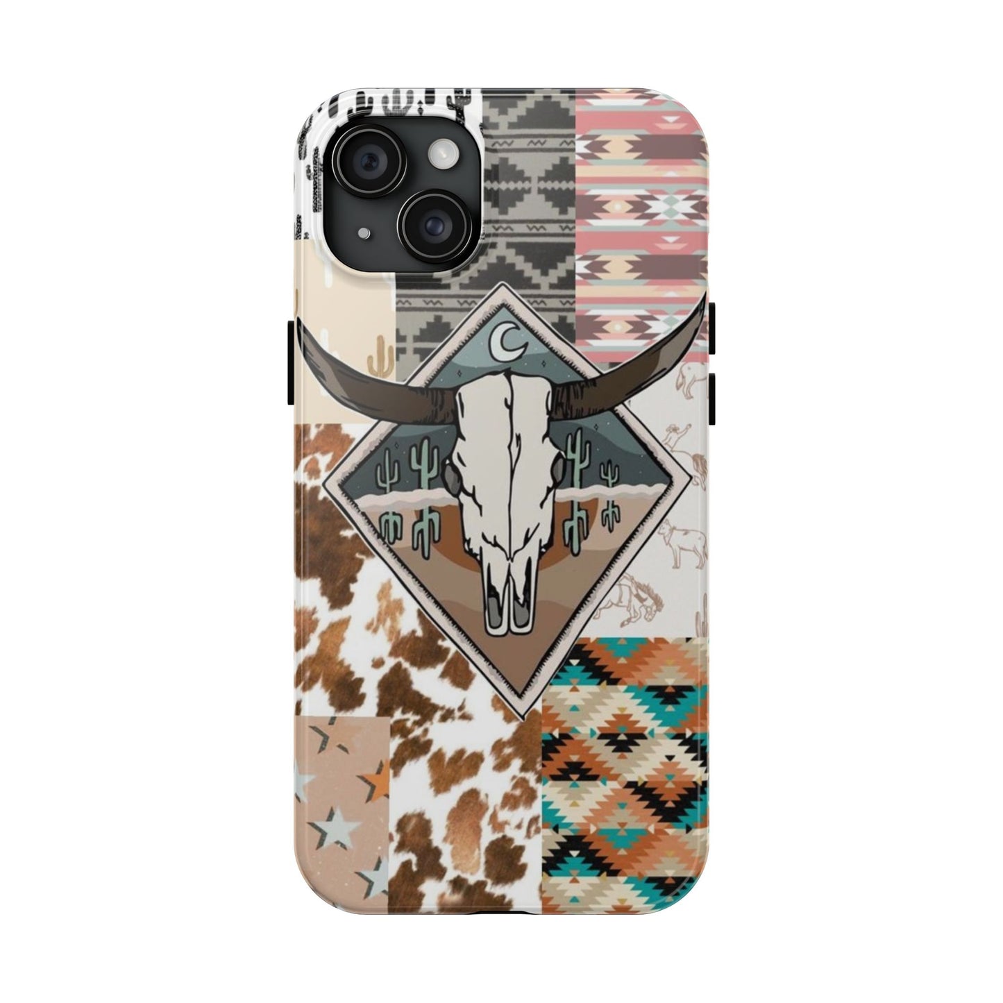 Western Patchwork Tough Phone Cases