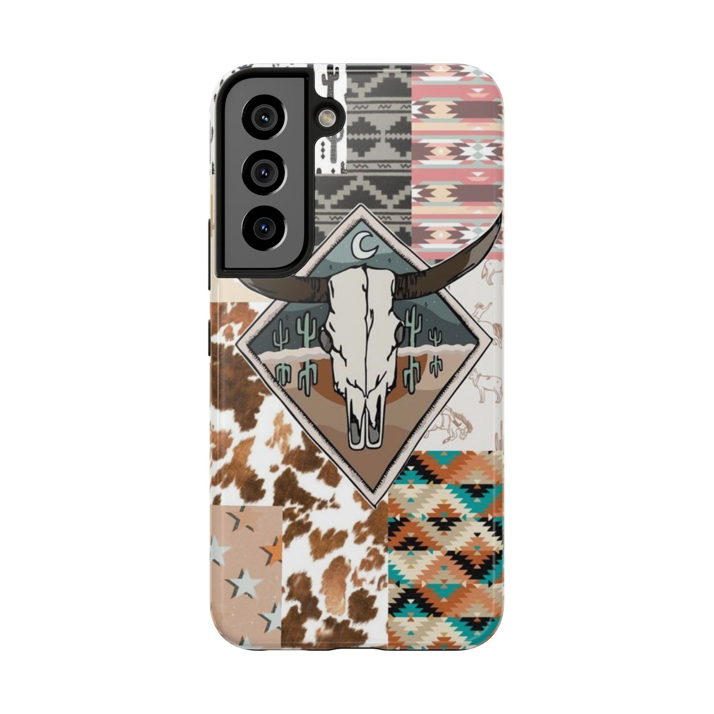 Western Patchwork Tough Phone Cases