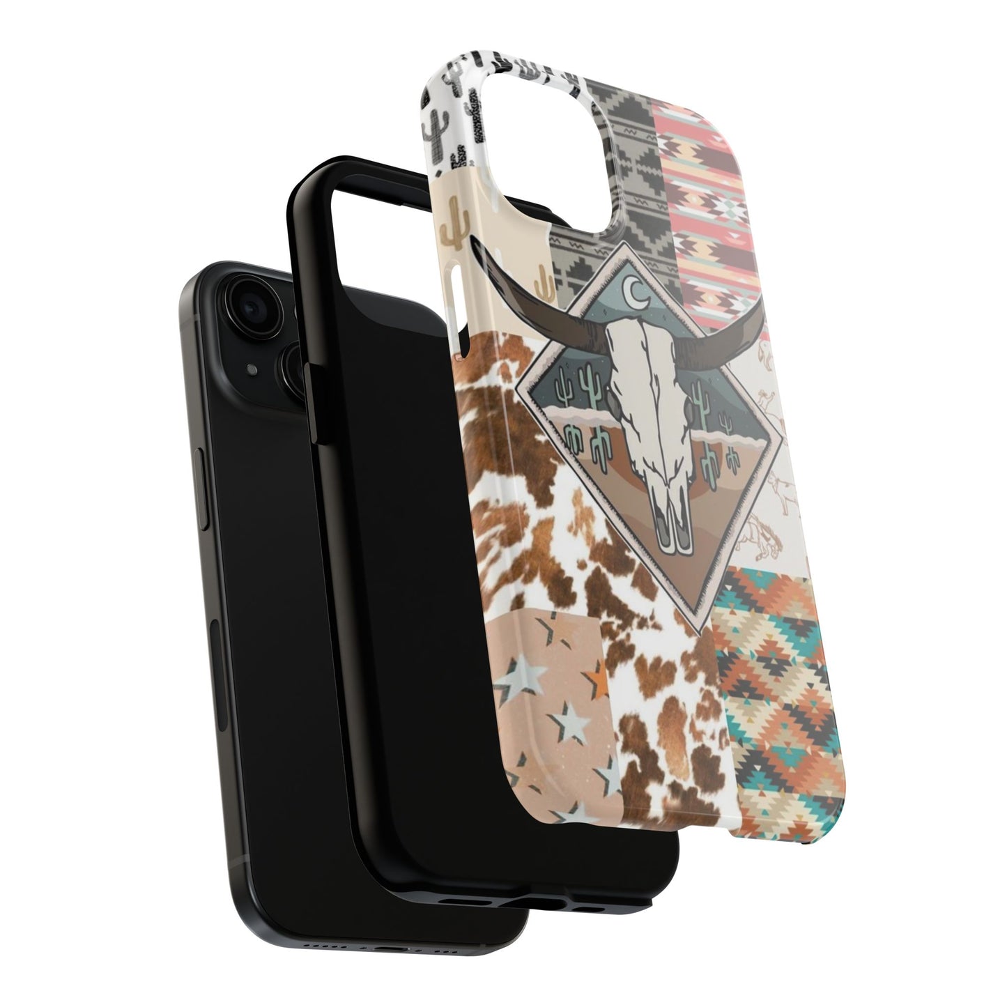 Western Patchwork Tough Phone Cases