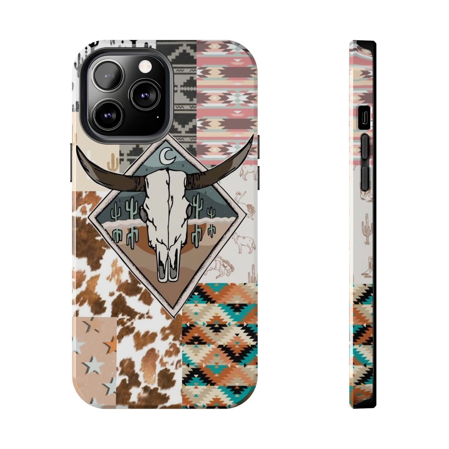 Western Patchwork Tough Phone Cases