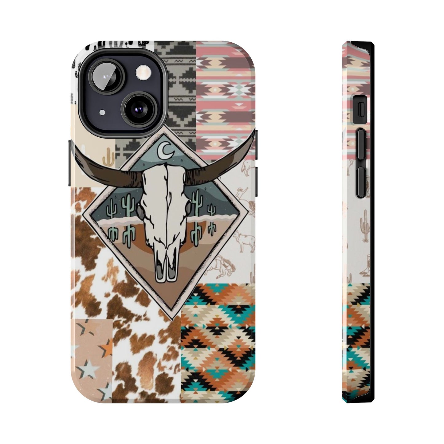 Western Patchwork Tough Phone Cases