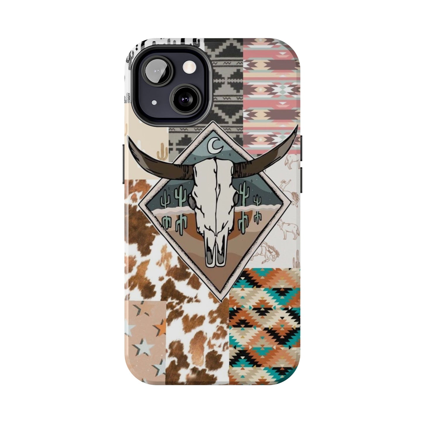 Western Patchwork Tough Phone Cases