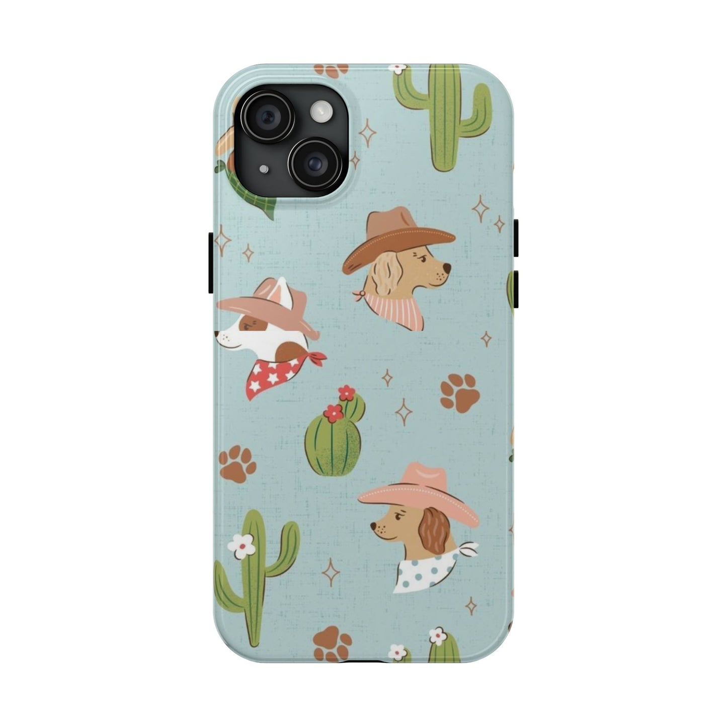 Ruff Cowboy Pattern Tough Phone Case