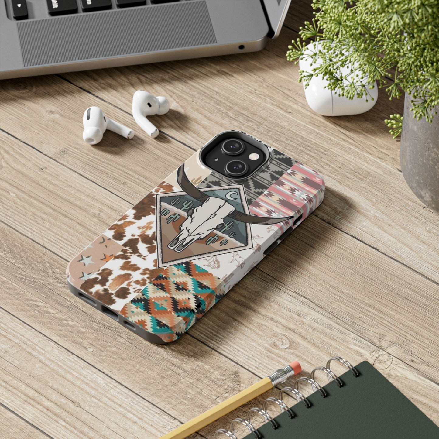 Western Patchwork Tough Phone Cases