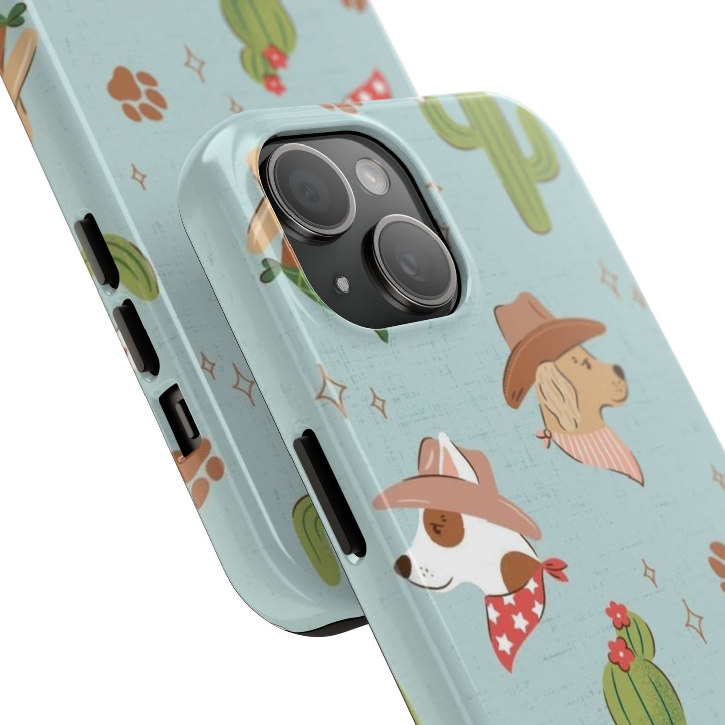 Ruff Cowboy Pattern Tough Phone Case