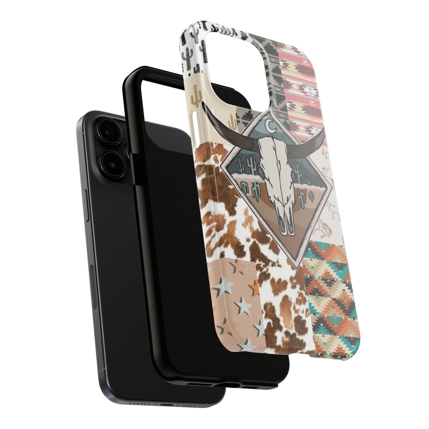 Western Patchwork Tough Phone Cases