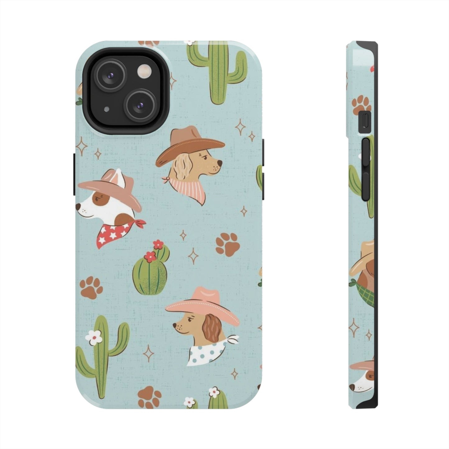 Ruff Cowboy Pattern Tough Phone Case