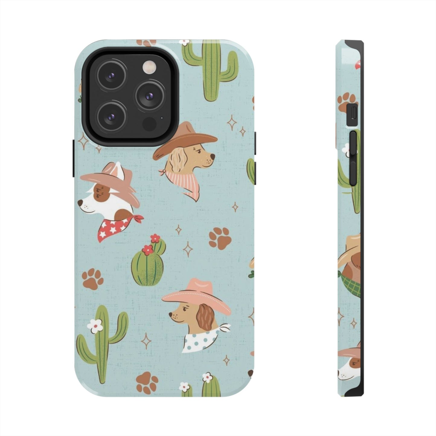 Ruff Cowboy Pattern Tough Phone Case