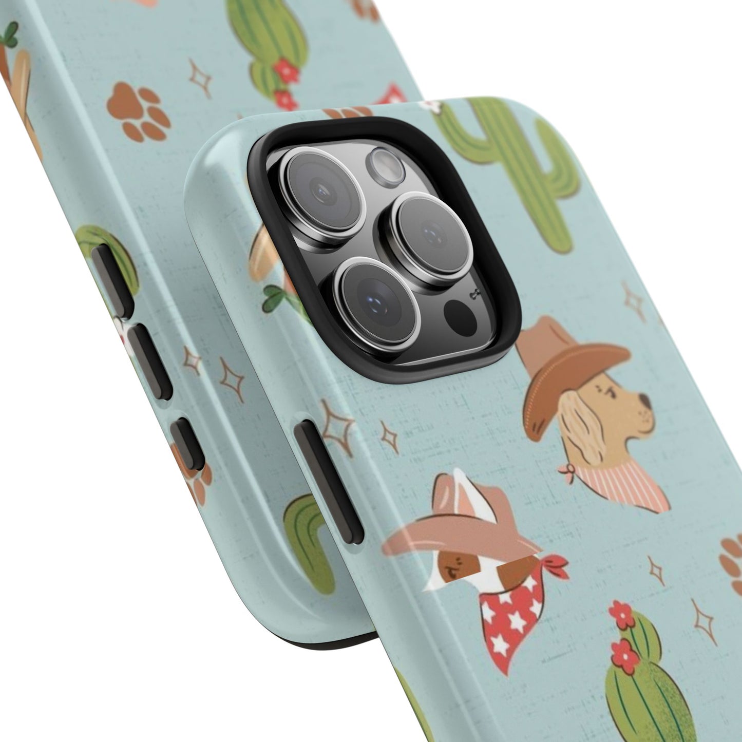 Ruff Cowboy Pattern Tough Phone Case