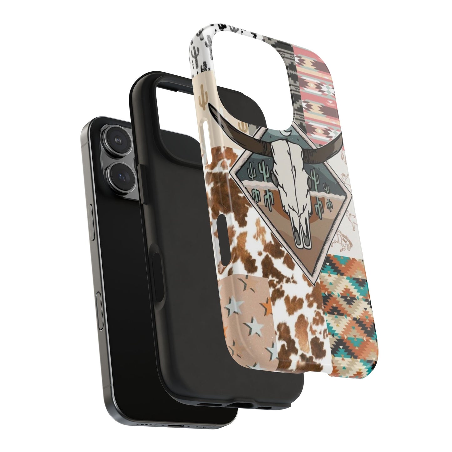 Western Patchwork Tough Phone Cases