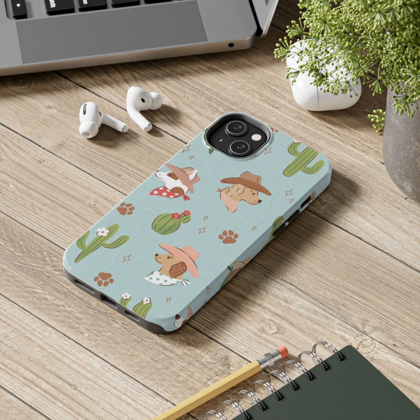 Ruff Cowboy Pattern Tough Phone Case