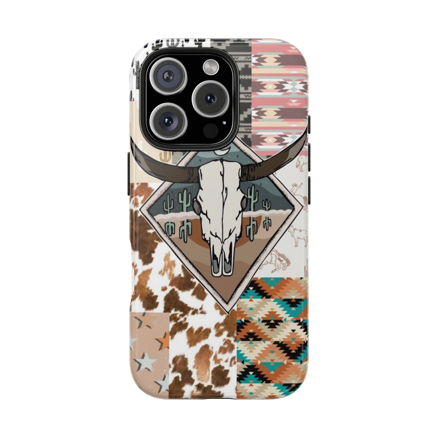 Western Patchwork Tough Phone Cases