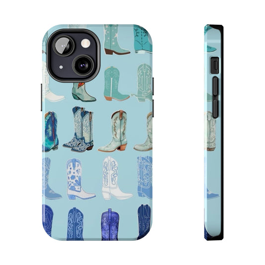 Blue Boots Tough Phone Cases