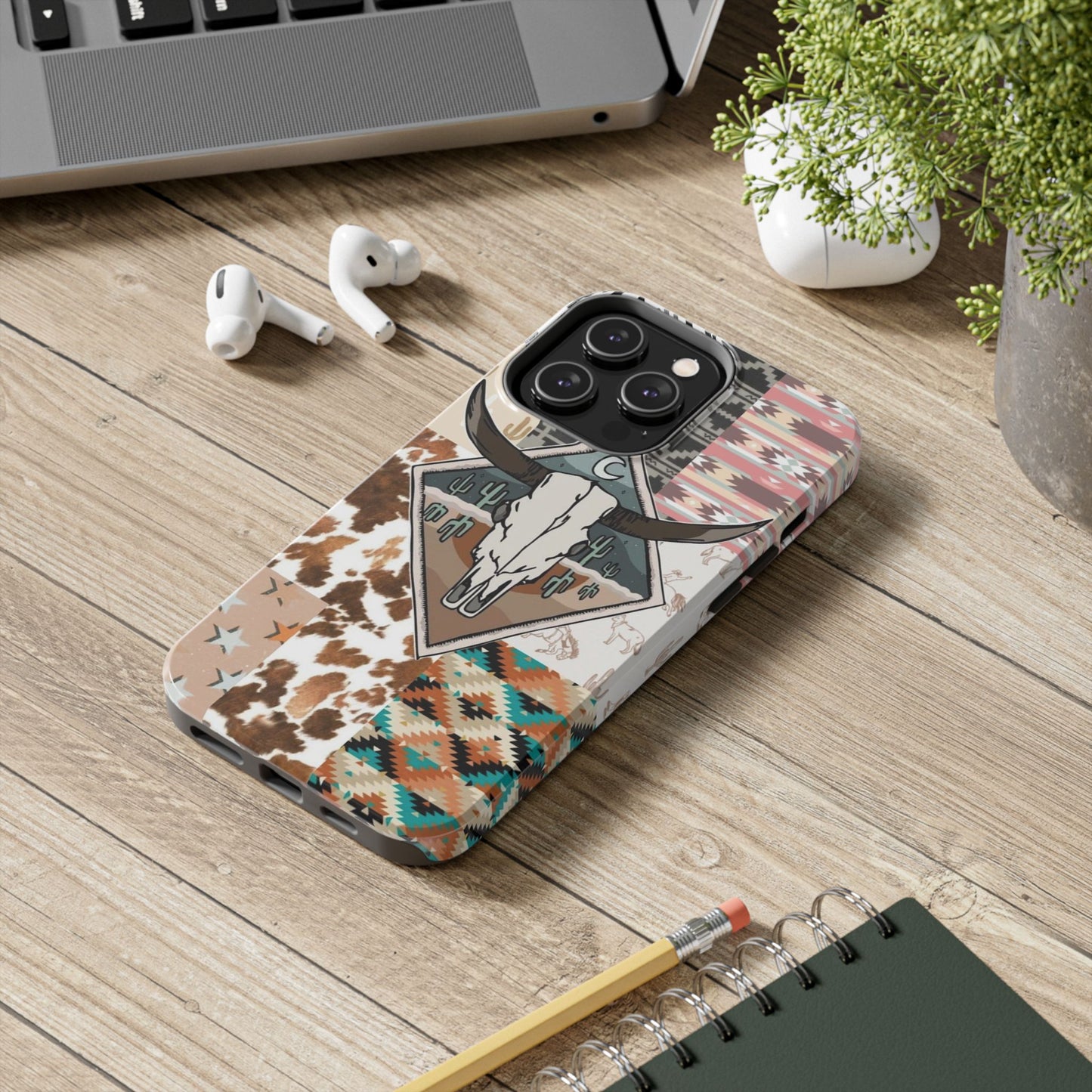 Western Patchwork Tough Phone Cases