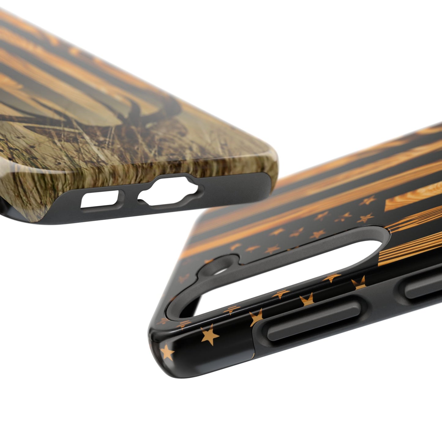 Phone Case - Woodgrain Deer Flag Design