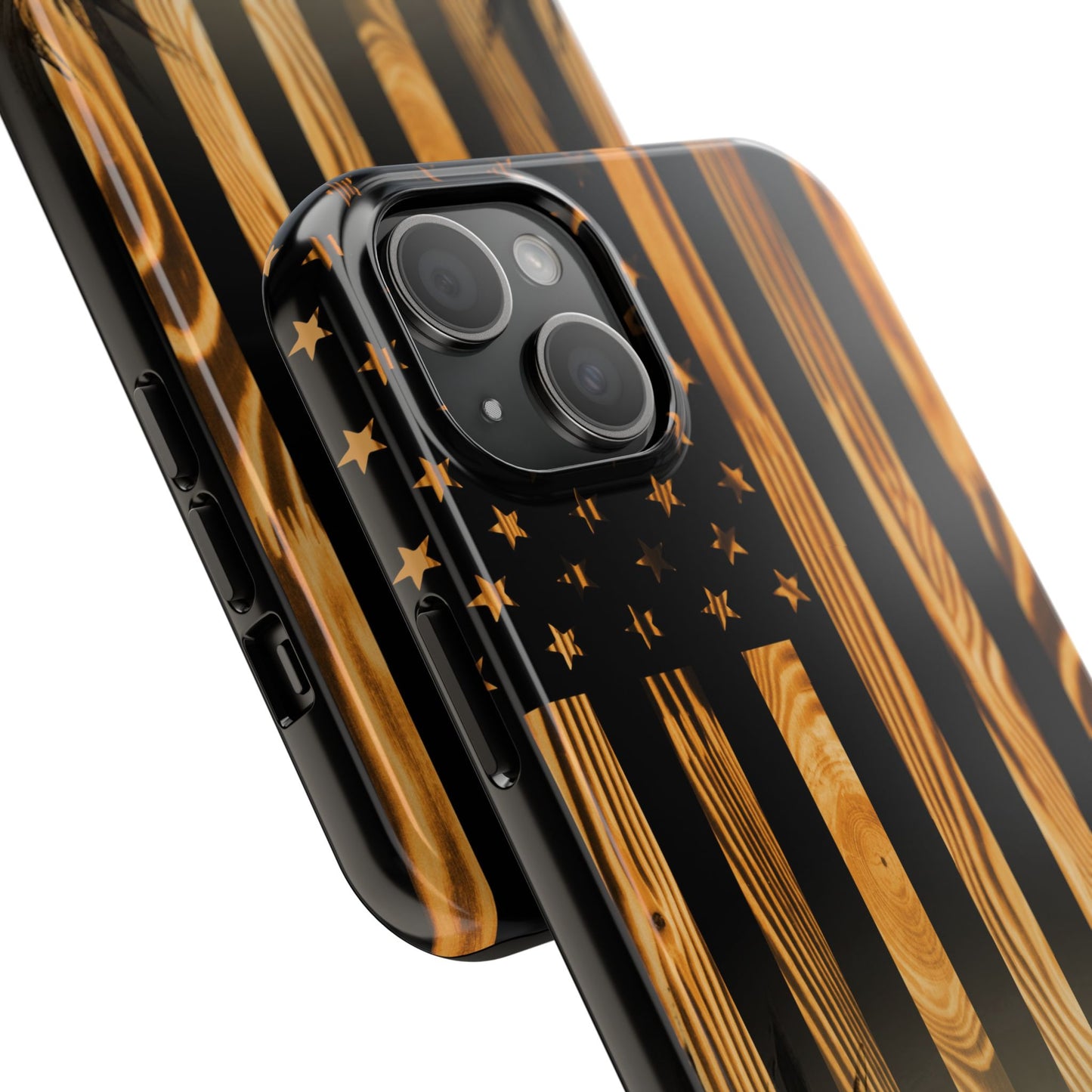 Phone Case - Woodgrain Deer Flag Design