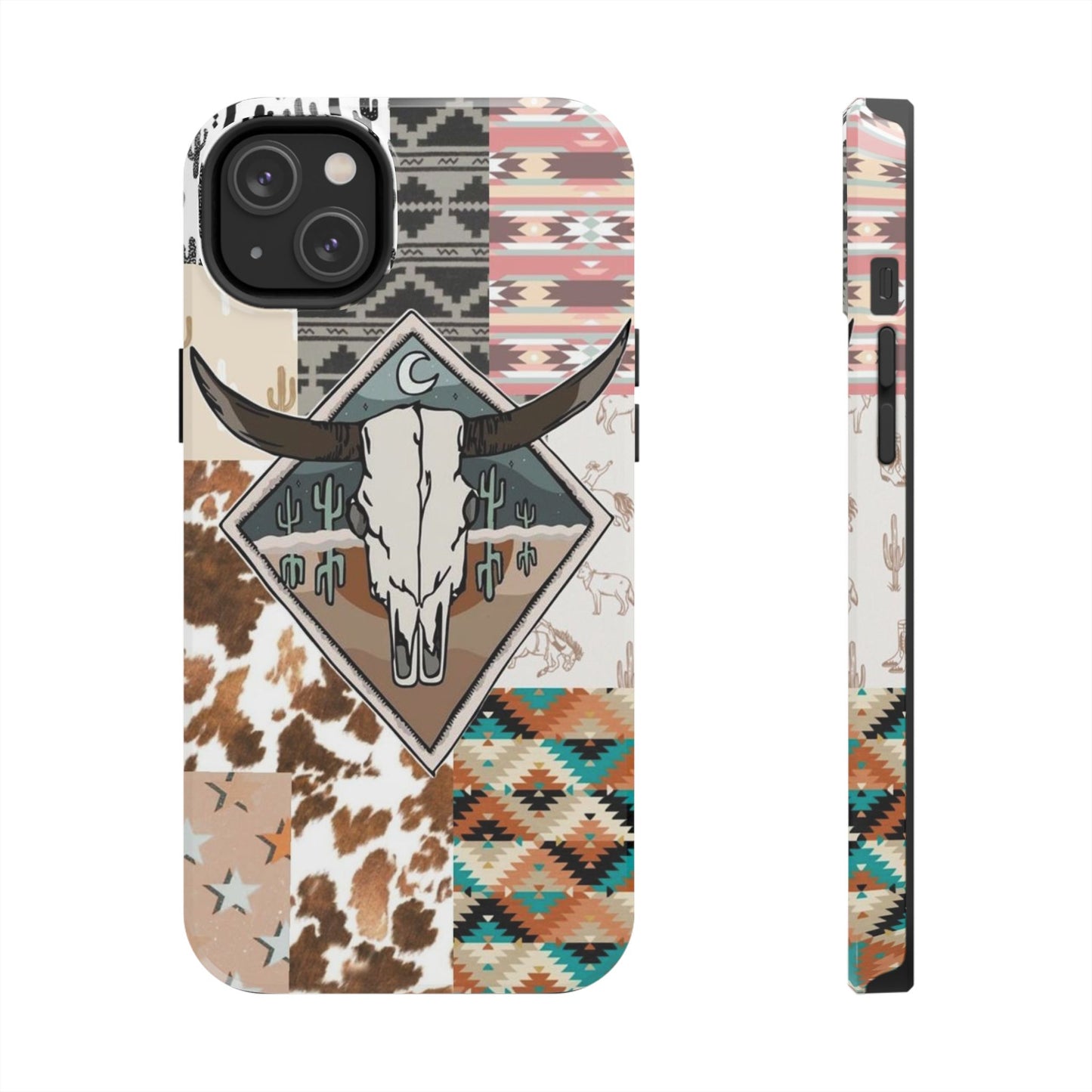 Western Patchwork Tough Phone Cases