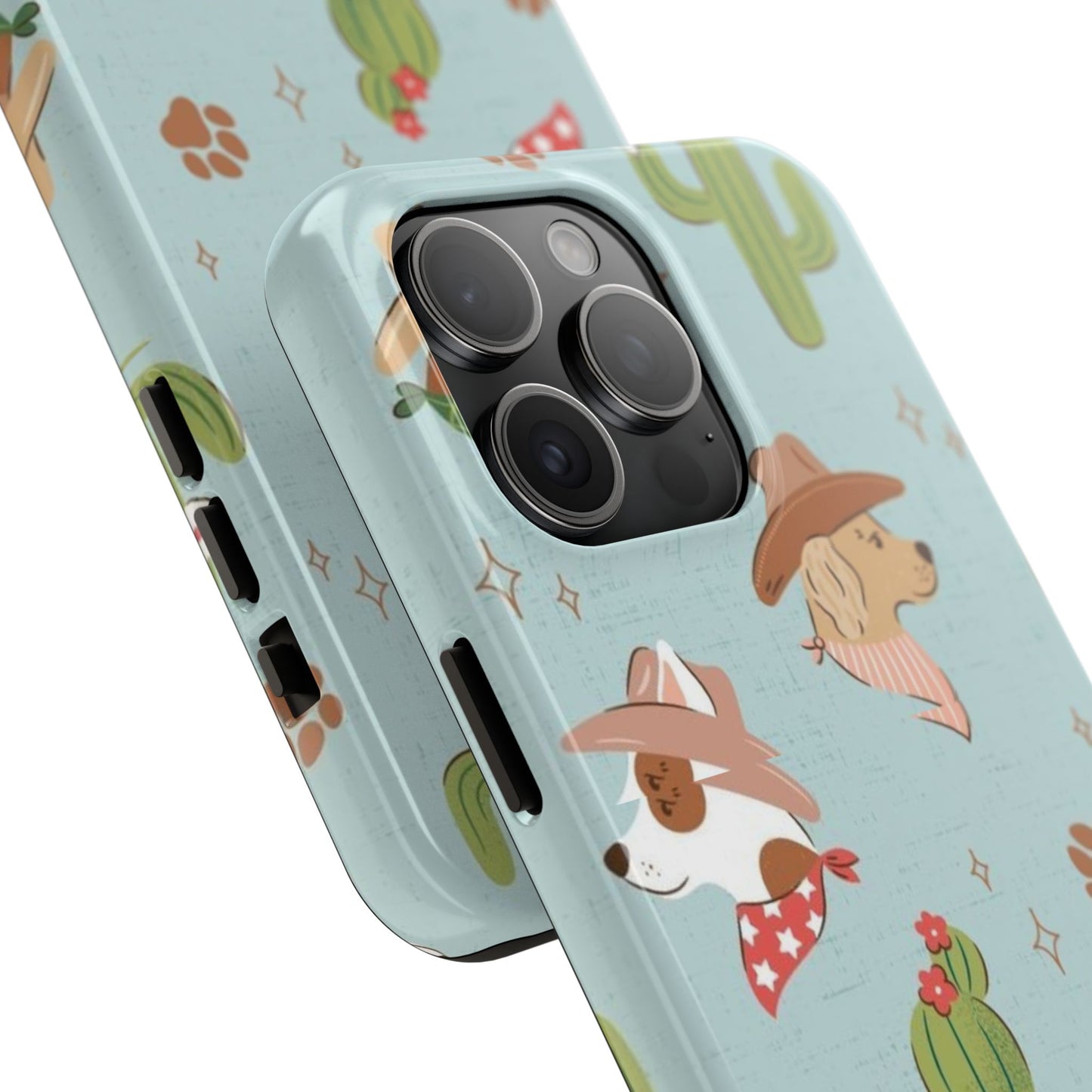 Ruff Cowboy Pattern Tough Phone Case