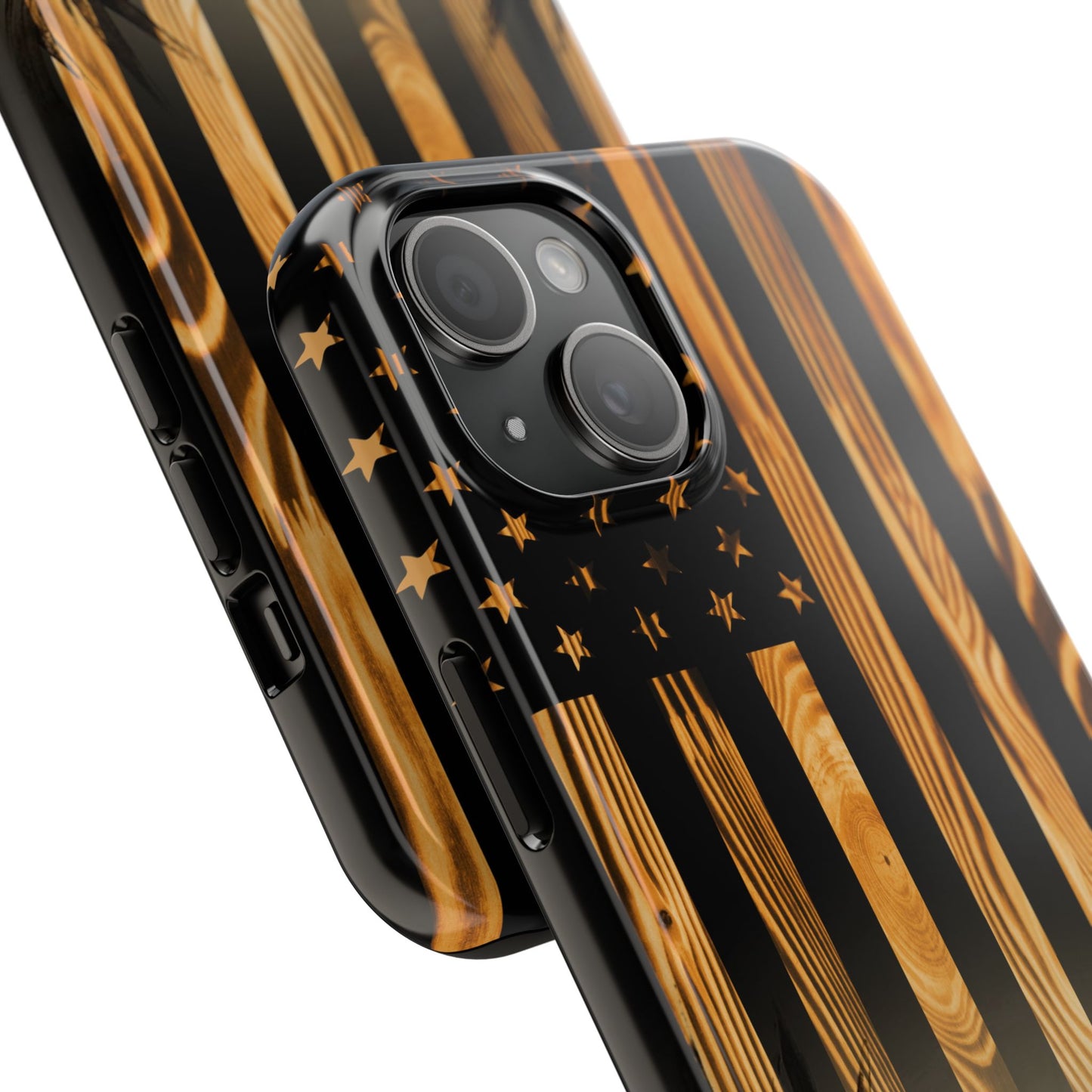 Phone Case - Woodgrain Deer Flag Design