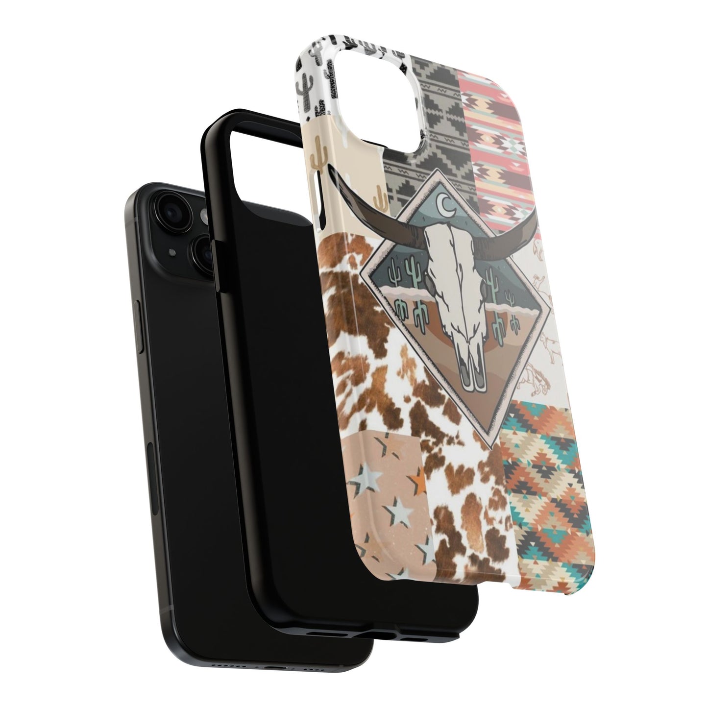 Western Patchwork Tough Phone Cases