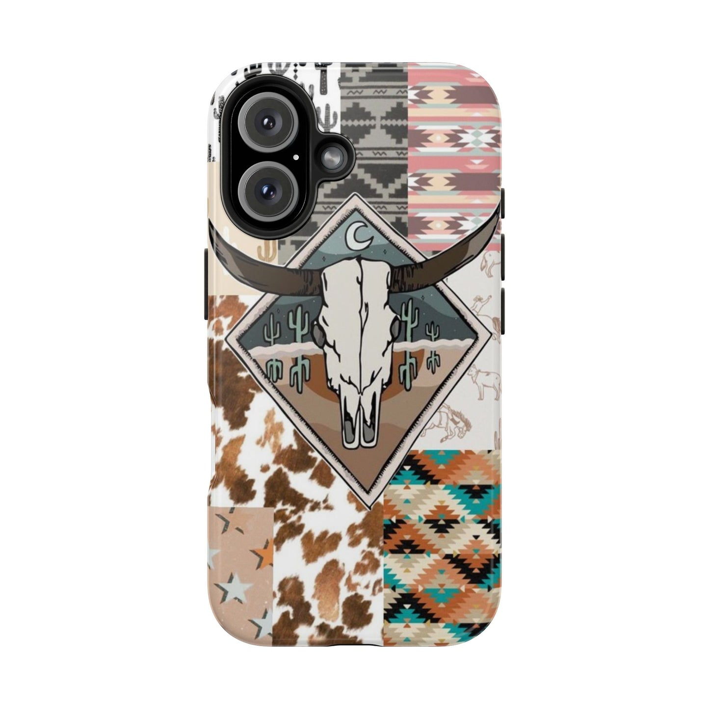 Western Patchwork Tough Phone Cases